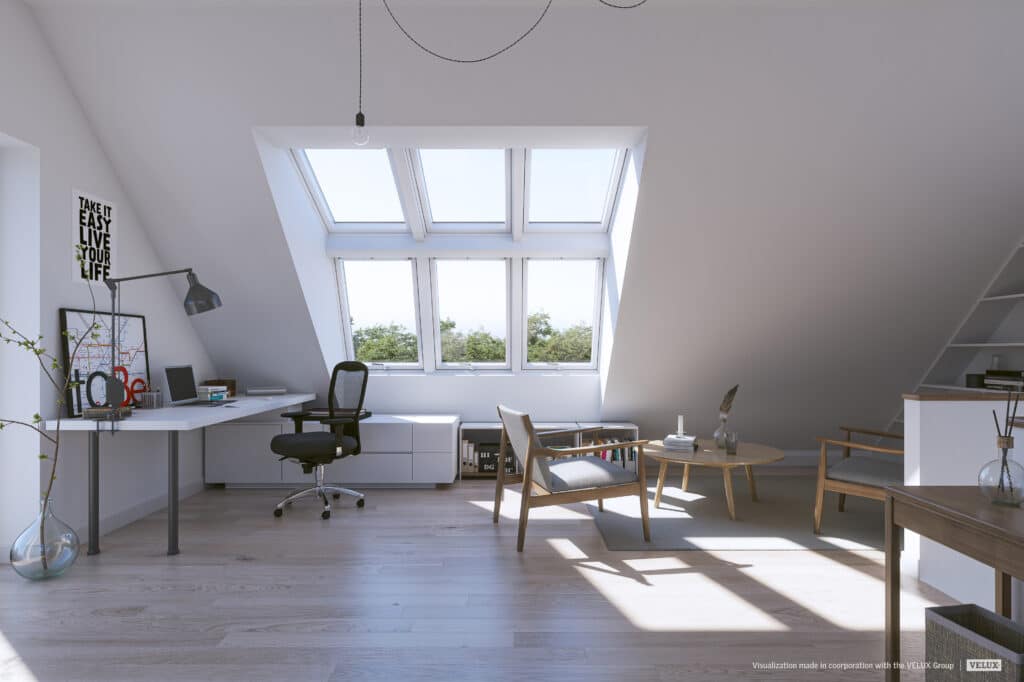Sous le toit: Un espace de travail lumineux avec vue panoramique 4