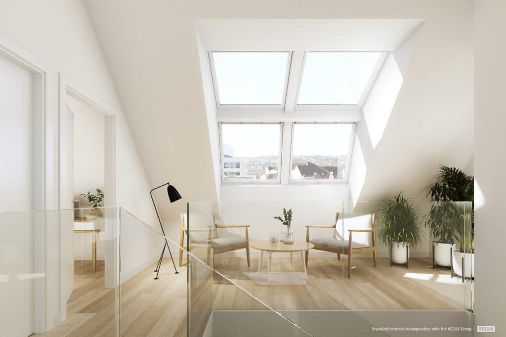 Sous le toit: Un espace de travail lumineux avec vue panoramique 3
