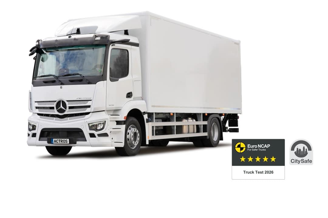 Euro NCAP attribue cinq étoiles au haut niveau de sécurité de Mercedes Benz Trucks 9