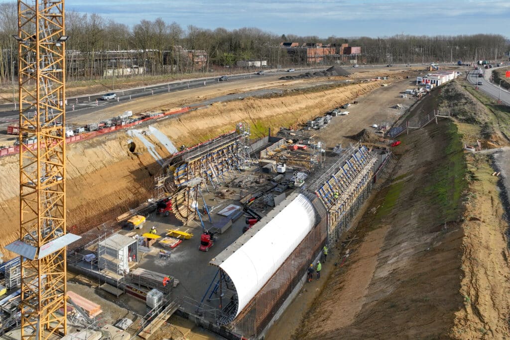 Chantier exemplaire pour le premier échangeur en diamant de Wallonie 2