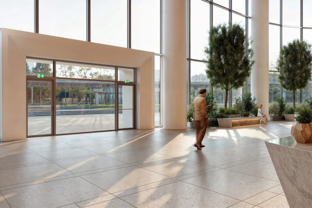 FlameLine de Reynaers Aluminium : la protection incendie ultime pour les portes et cloisons fixes 1