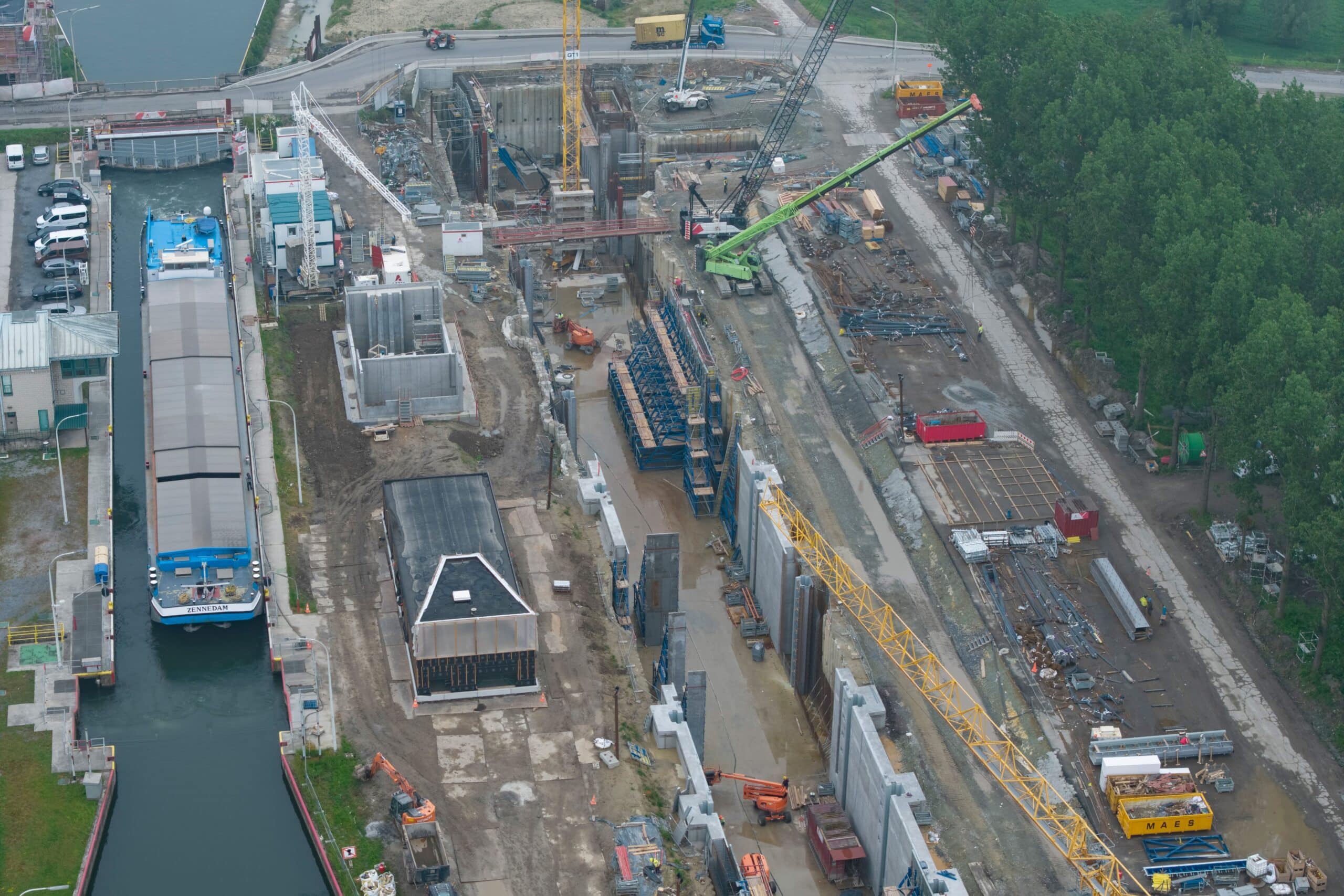 Doka Belgique participe à la construction de la nouvelle écluse d’Obourg 1