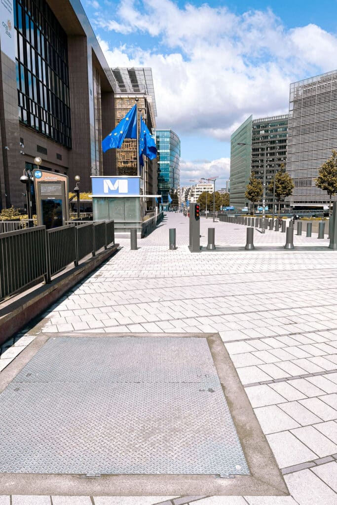 Un défi caché sous la place Schuman 1